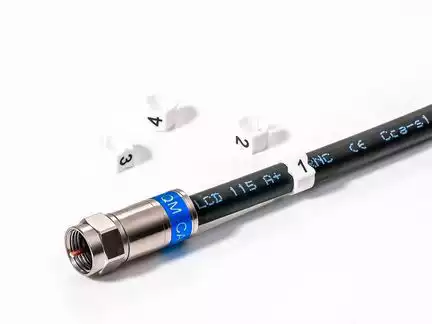 Kabelmarkierer für Koaxialkabel STD15W-5 Zahl 5 weiß passend für Kabel 5.8 - 8.0 mm