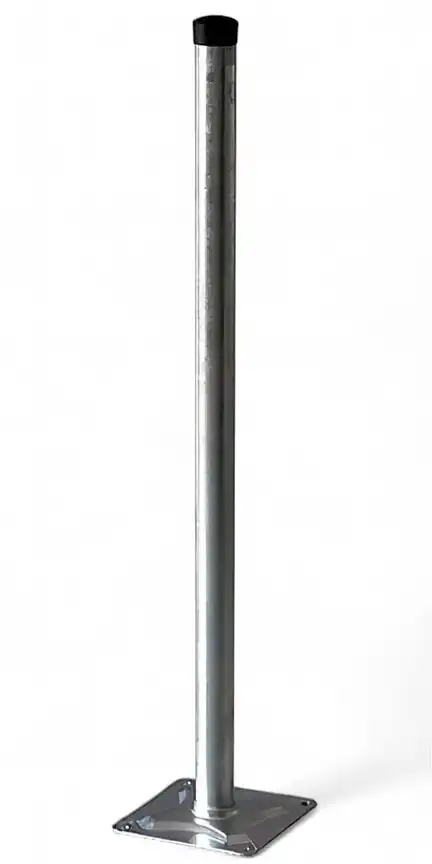 1.2m Antennenmast mit Fuß - XmediaSat 060060  Masthöhe: 120 cm Ø: 60 mm feuerverzinkt rostfrei mit Mastkappe