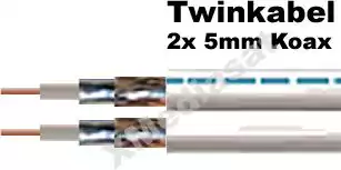100 Meter - Antennenkabel - Transmedia KH8 5.0 mm 85 dB Twinkabel Sat Kabel Meterware